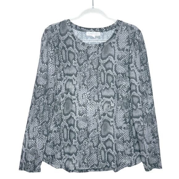 Planet Gold Tops - Planet Gold Snakeskin Long Sleeve Top Size Large Y2K Edgy Clubwear Animal Print